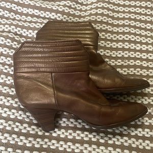 Vintage Cedric Paris Bronze Booties Sz 6.5